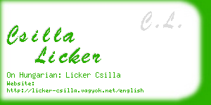 csilla licker business card